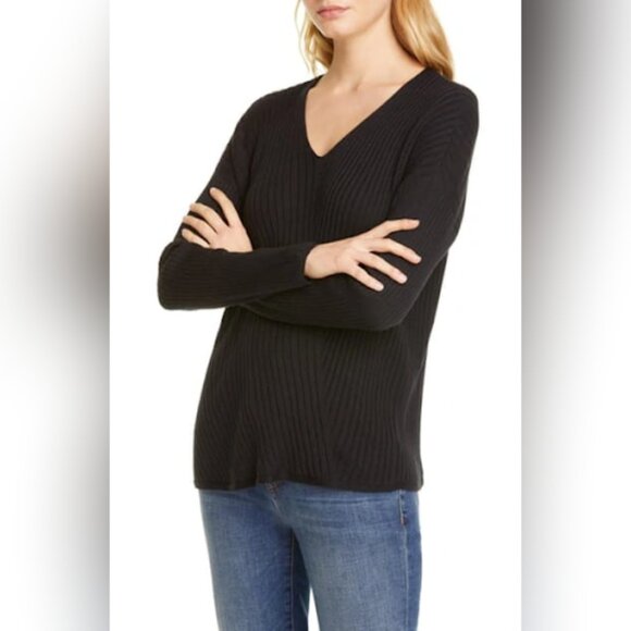 Eileen Fisher Variegated Rib Sweater - Picture 1 of 13